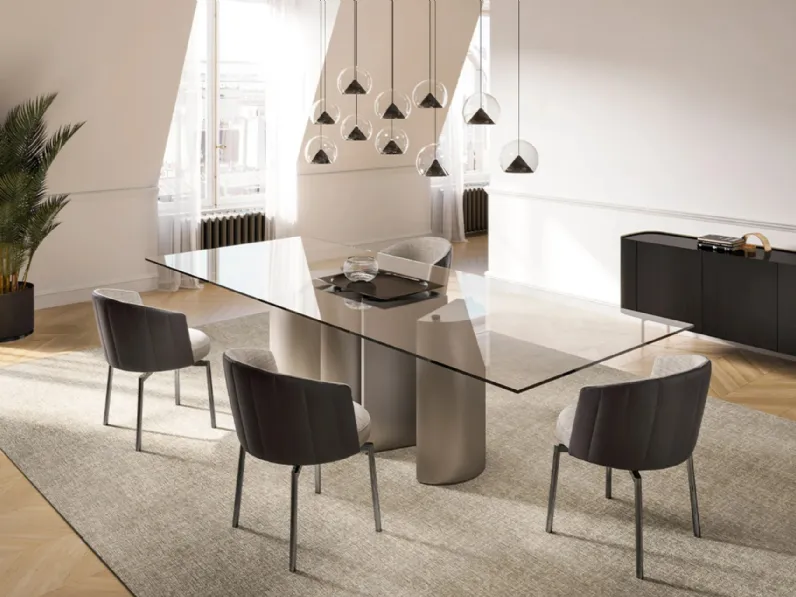 Lampada a sospensione Cherry in metallo e vetro di Eforma