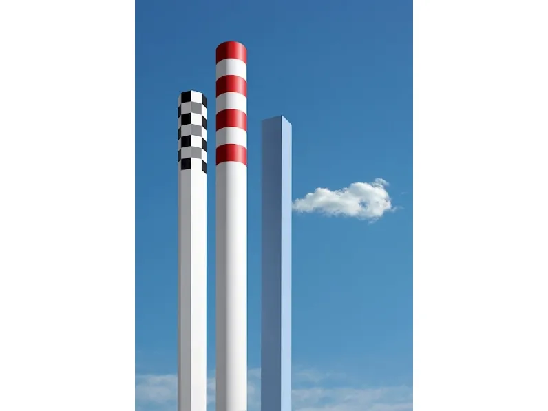 Lampada da terra in alluminio a luce indiretta Ciminiere d'Italia di Rotaliana