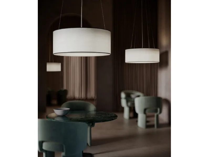 Lampada a sospensione Circus in tessuto di Contardi