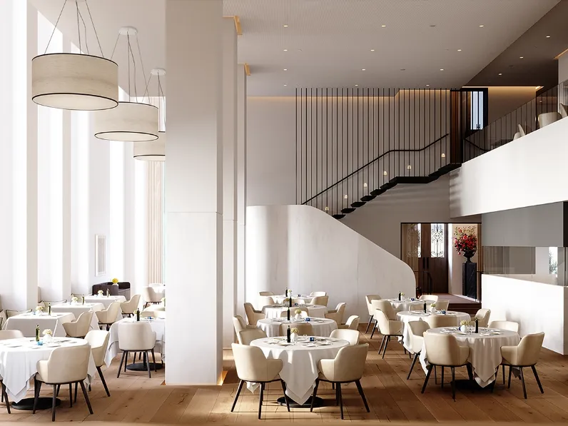 Lampada a sospensione Circus in tessuto di Contardi