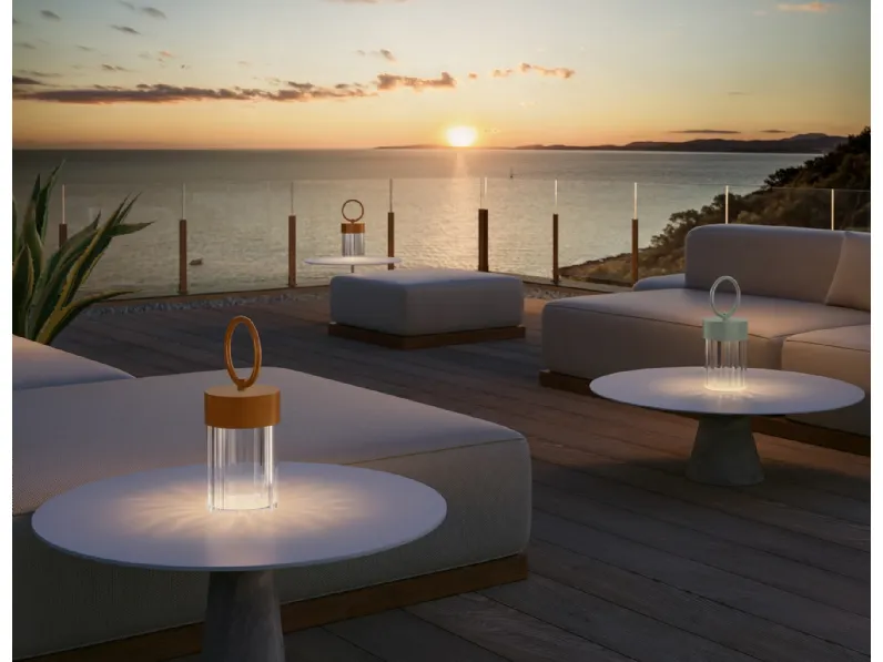 Lampada outdoor Claretta in metallo laccato e vetro di Contardi