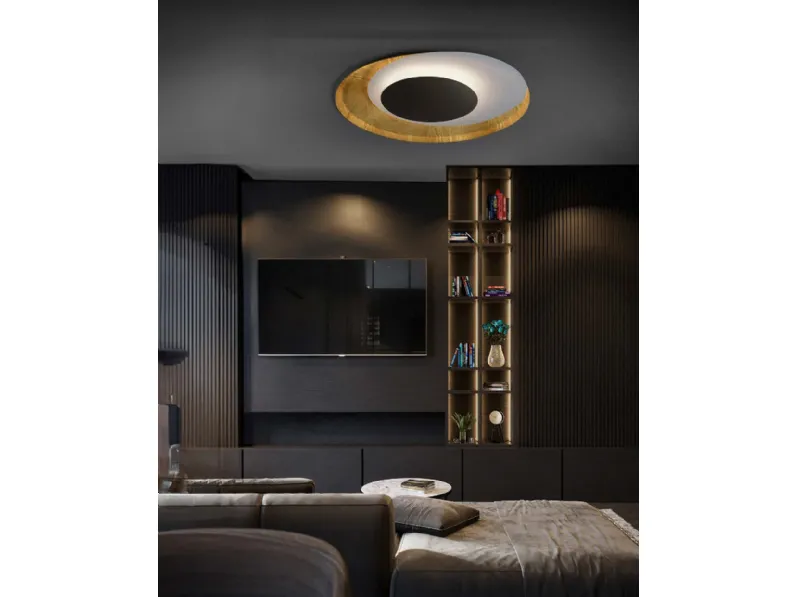 Lampada a soffitto Cleo in metallo curvato di Cattaneo