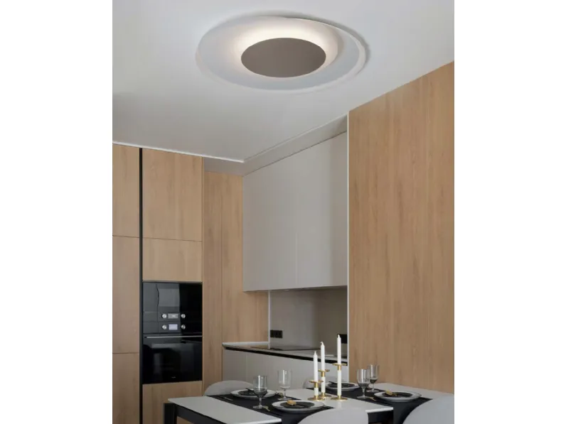 Lampada a soffitto Cleo in metallo curvato di Cattaneo