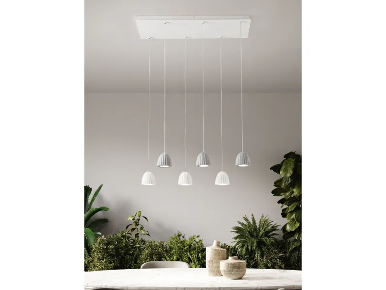 Lampada a sospensione Concrete in cemento di Ondaluce