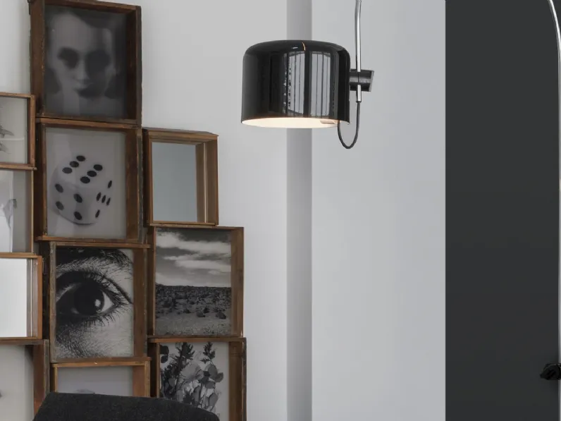 Lampada da parete con calotta semicilindrica in metallo Coupé di Oluce