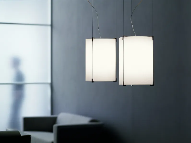 Lampada a sospensione in vetro soffiato Cpl di Prandina