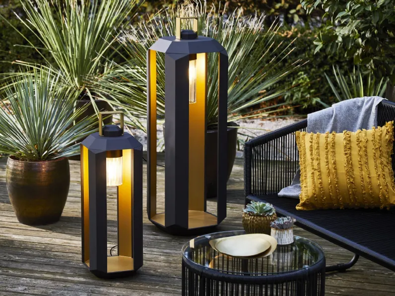 Lampada Cube Outdoor in metallo laccato di Contardi