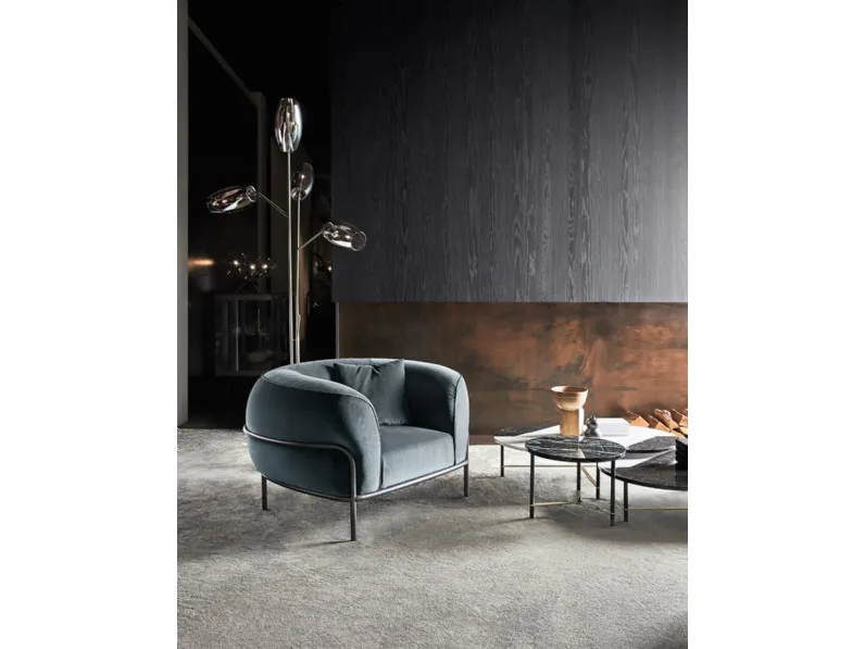 Lampada da terra Diantha in cristallo soffiato a bocca e verniciato bronzo con parti metalliche in nero bronzato di Gallotti&Radice