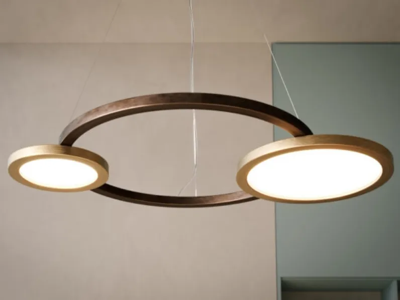 Lampada a sospensione in legno Eclisse 2|0 di Contardi