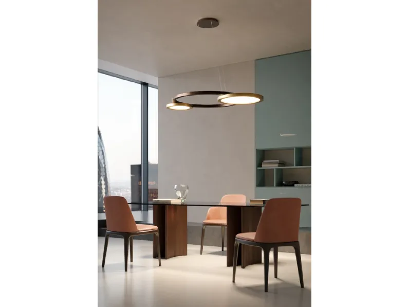 Lampada a sospensione in legno Eclisse 2|0 di Contardi