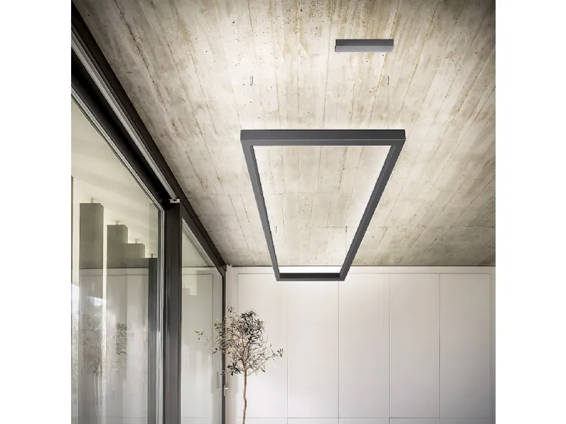 Lampada a sospensione in alluminio Edge uplight di Team Italia