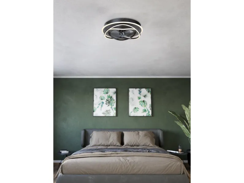 Lampada da soffitto in acrilico con ventilatore Namori di Eglo