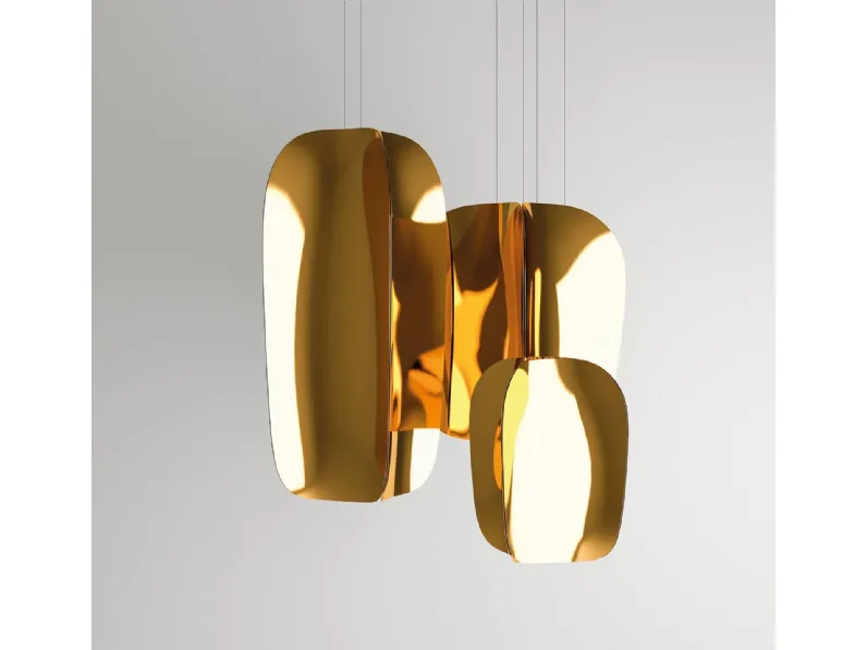 Lampada a sospensione in acciaio inox Flip di Vesta