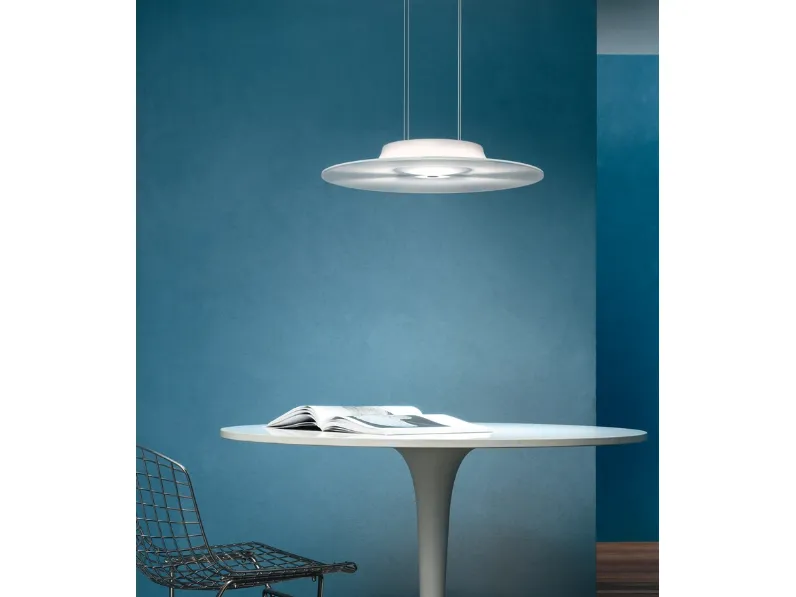 Lampada a sospensione in metacrilato a luce diffusa dimmerabile Fludd di Cini&Nils