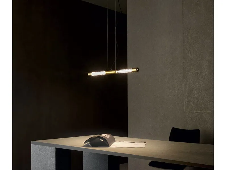 Lampada a sospensione in ottone Fuse di Vesoi