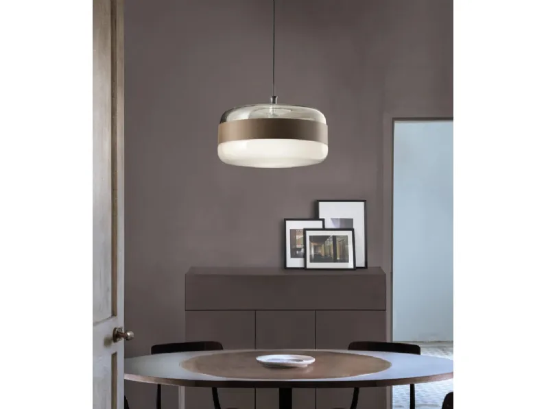 Lampada a sospensione in vetro Futura di Vistosi