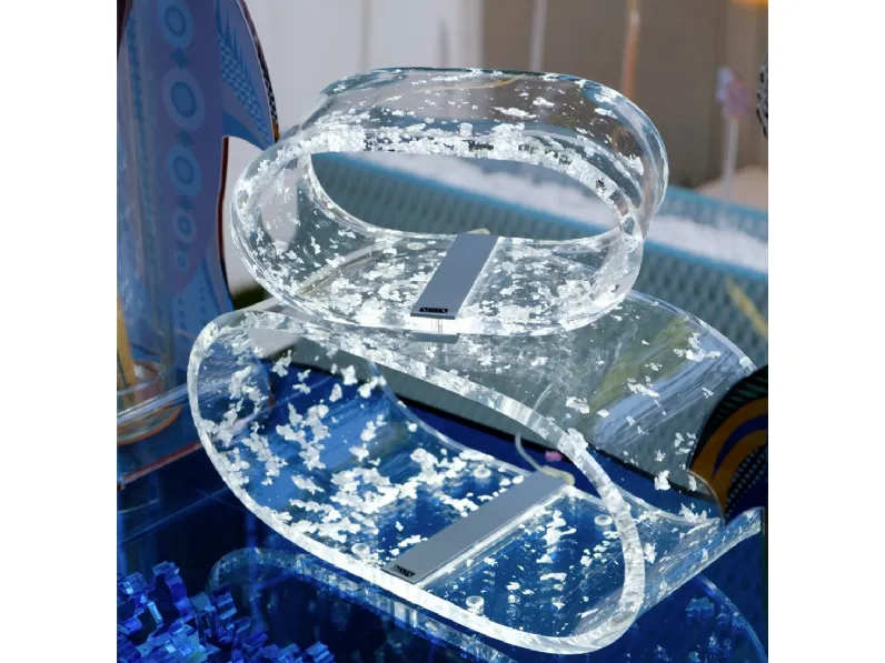 Lampada da tavolo Future Piccola in cristallo acrilico di Vesta