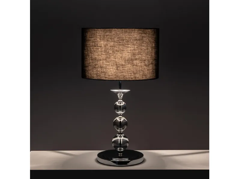 Lampada da tavolo Giuditta in plexiglass con paralume in tessuto di Stones
