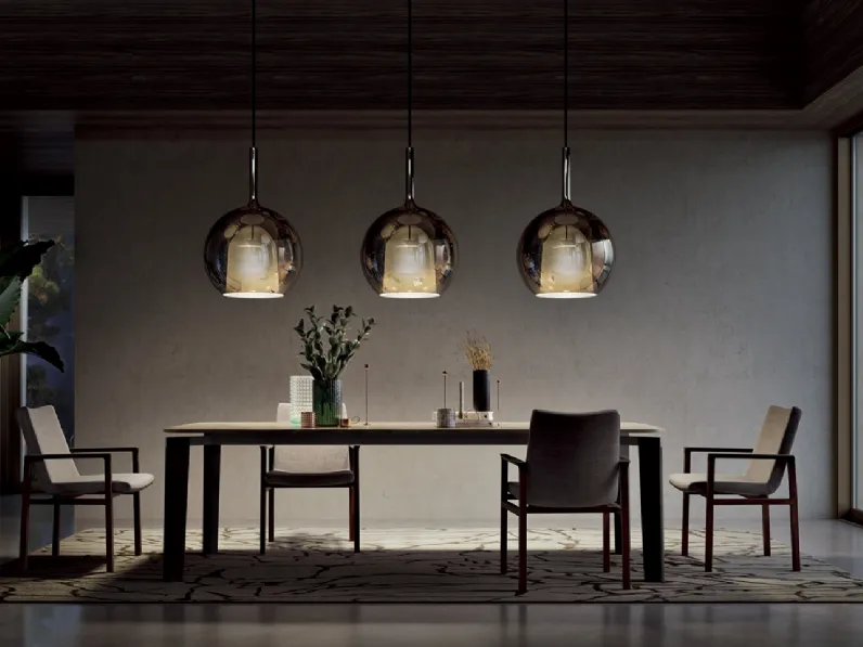 Lampada a sospensione in vetro Glo Maxi di Pentalight