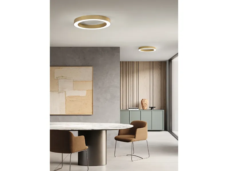 Lampada a soffitto Globus in alluminio di Ondaluce