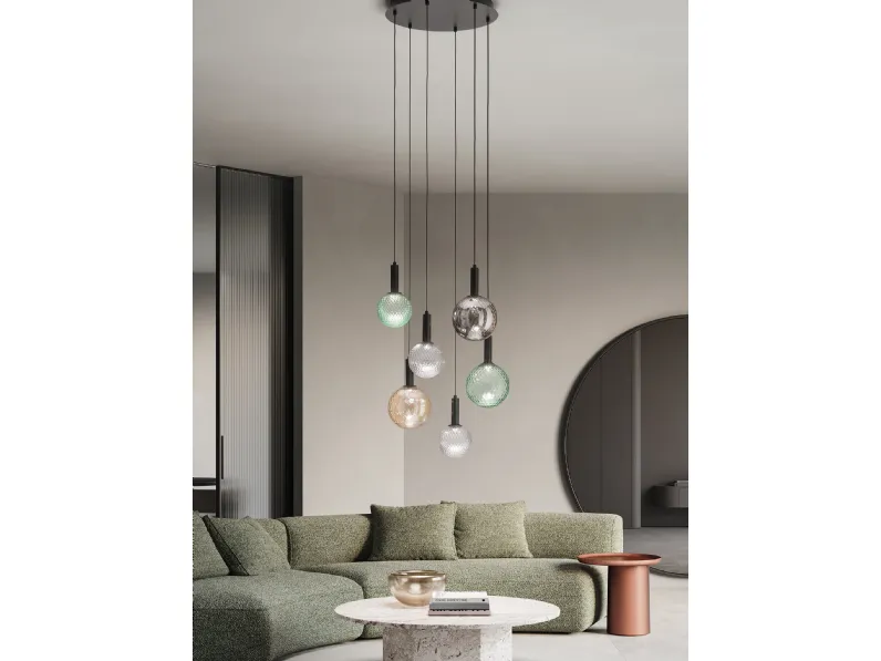 Lampada a sospensione Golf in vetro soffiato di Ondaluce