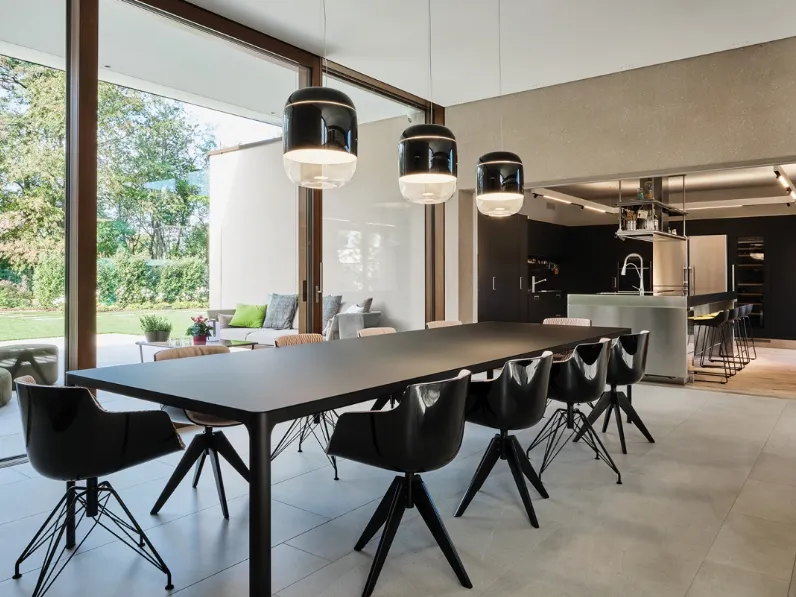 Lampada a sospensione in vetro Gong di  Prandina