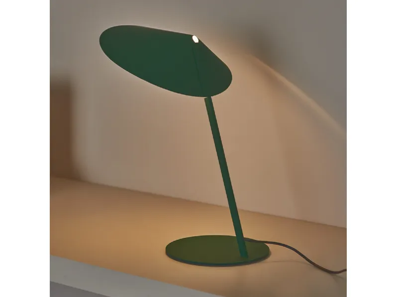 Lampada da tavolo in metallo verniciato Gong Work di Vesta