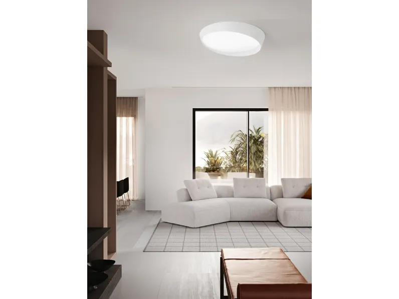 Lampada a soffitto Half in alluminio di Ondaluce