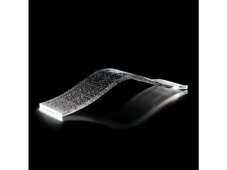 Lampada da tavolo in cristallo acrilico Hill di Vesta