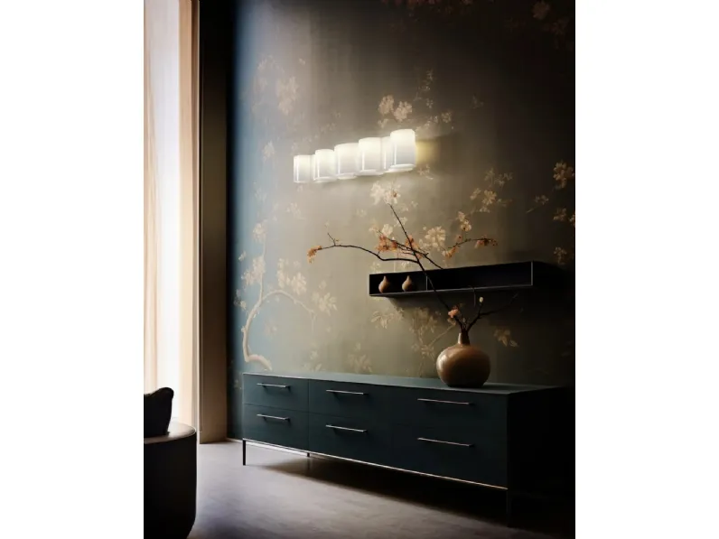 Lampada da parete Honey in policarbonato bianco lucido di Stilnovo