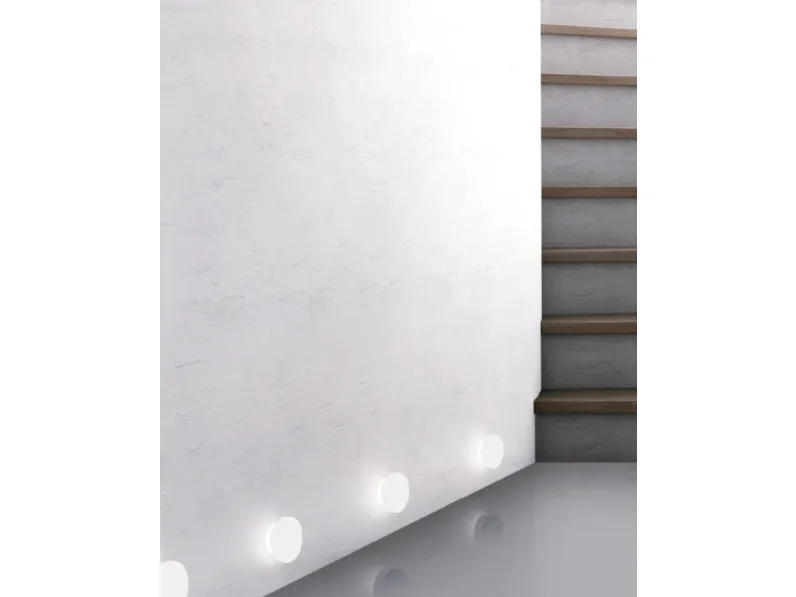 Lampada da parete in alluminio con parte luminosa in policarbonato trasparente Botton di Icone