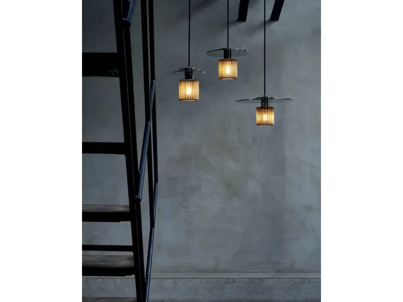 Lampada a sospensione in acciaio, alluminio e vetro In the Sun di Dcw