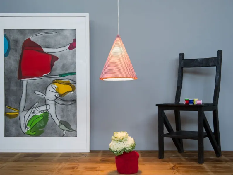 Lampada in resina rivestita da  tessuto a righe Jazz Stripe di In-Es Artdesign