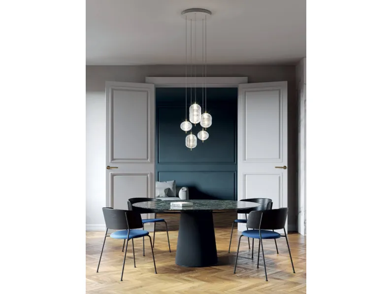 Lampada a sospensione in vetro Jefferson di Lodes