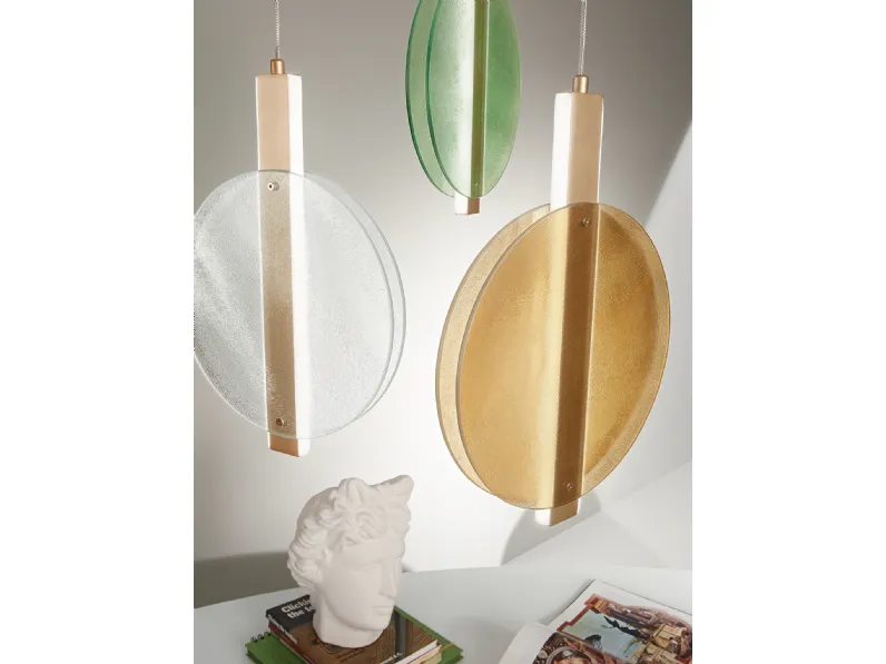 Lampada a sospensione in vetro Juis di Ondaluce
