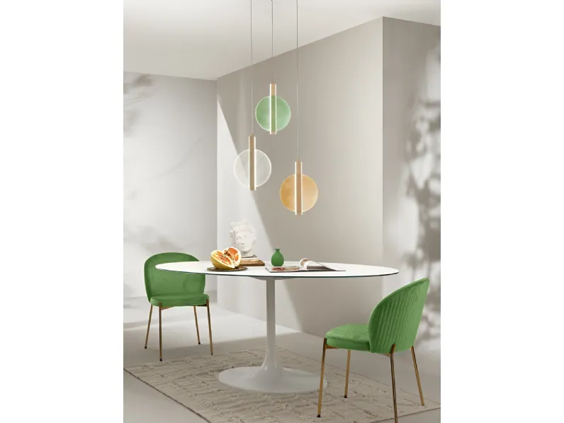 Lampada a sospensione in vetro Juis di Ondaluce