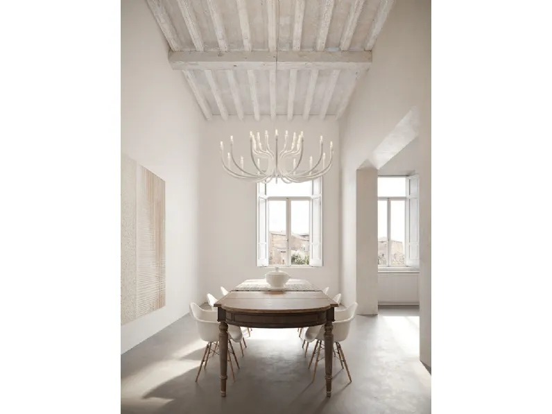 Lampada a sospensione in metallo laccato Snoob di Karman