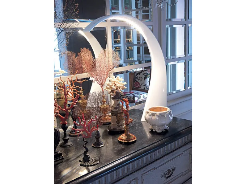 Lampada da tavolo di design Taj in plexiglas Bianco di Kartell
