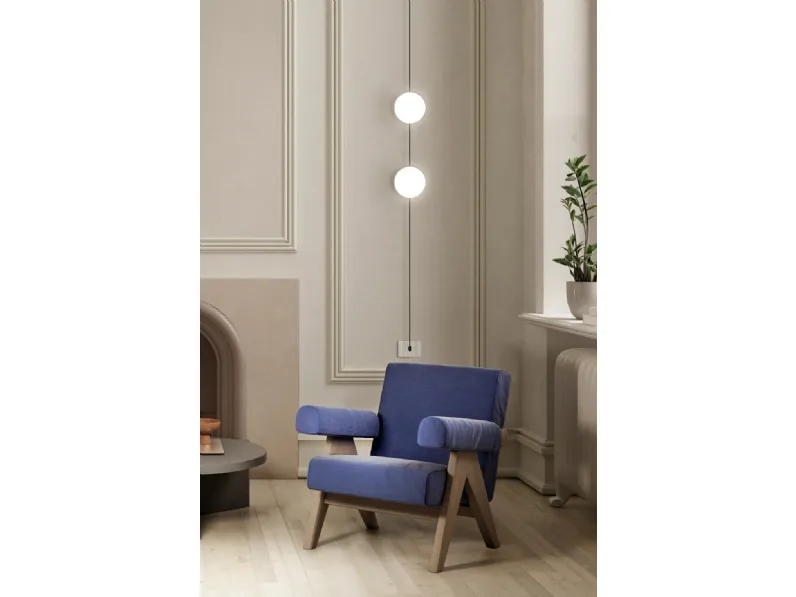 Lampada modulare Kiki in metallo e vetro di Contardi