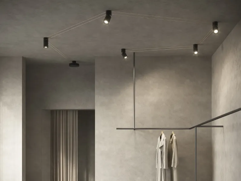 Lampada a soffitto con sistema di faretti orientabili Mitos di Kundalini