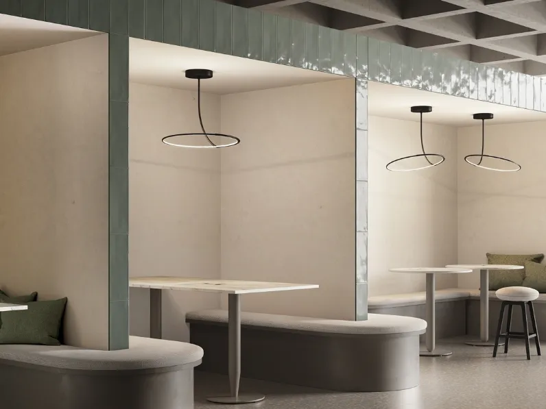 Lampada a soffitto in metallo con anello direzionabile Poise Ceiling di Kundalini