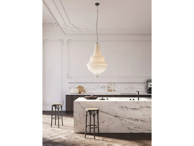 Lampada a sospensione in vetroresina Lady D di Karman