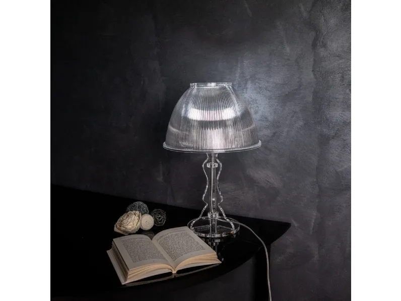 Lampada da tavolo in cristallo acrilico Lady media di Vesta