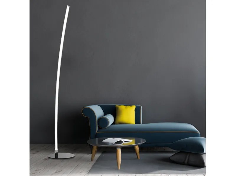 Lampada da terra di design in acrilico e metallo Light Line di Vivida International