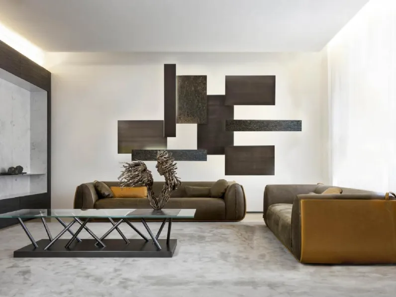 Lampada da parete componibile in ottone LightWall di Laura Meroni