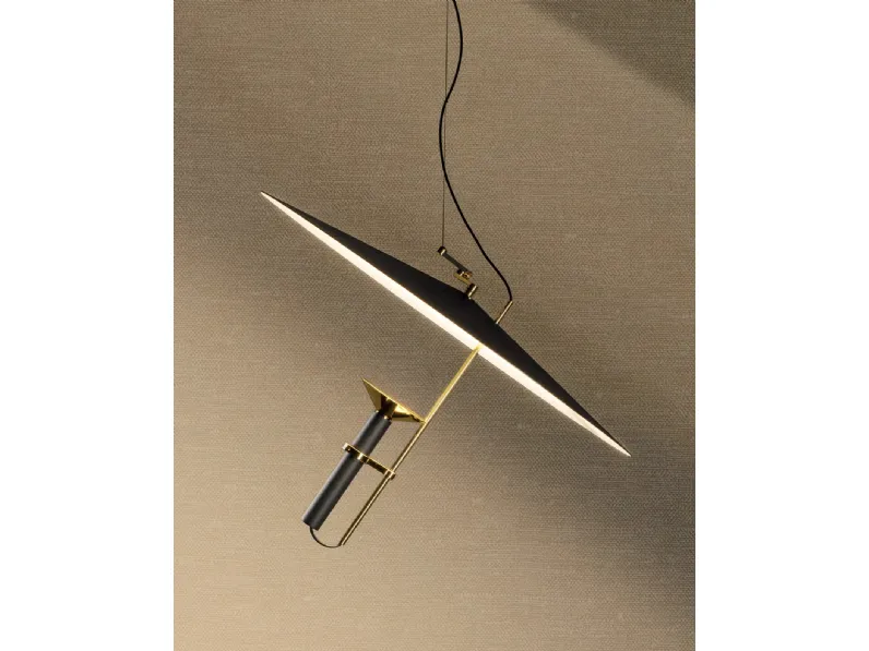 Lampada a sospensione Luna in alluminio di Stilnovo