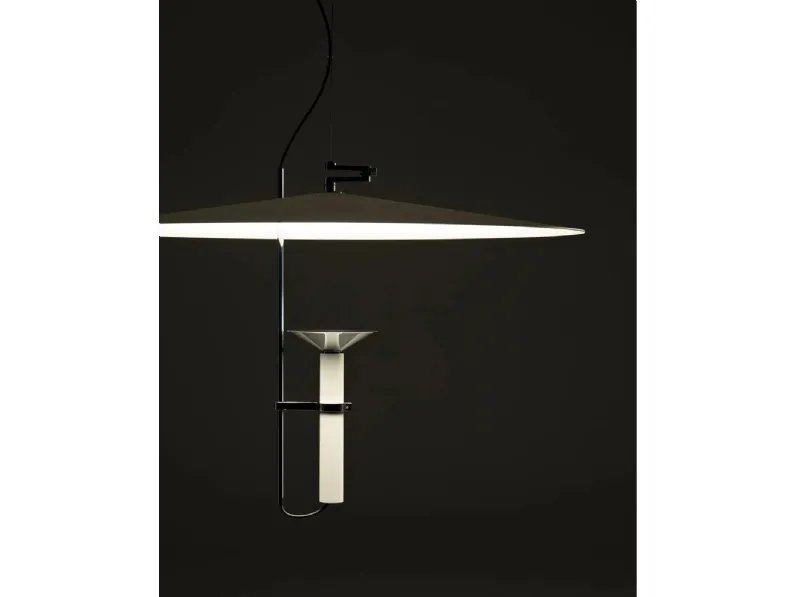 Lampada a sospensione Luna in alluminio di Stilnovo