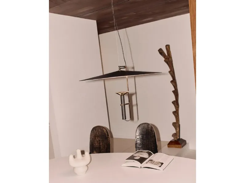 Lampada a sospensione Luna in alluminio di Stilnovo