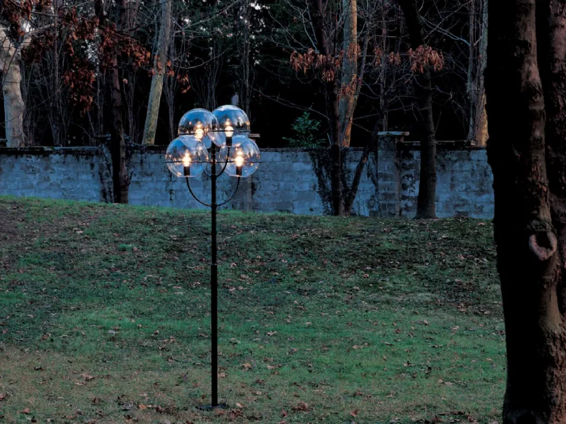 Lampada Lyndon Outdoor in metallo e policarbonato di Oluce