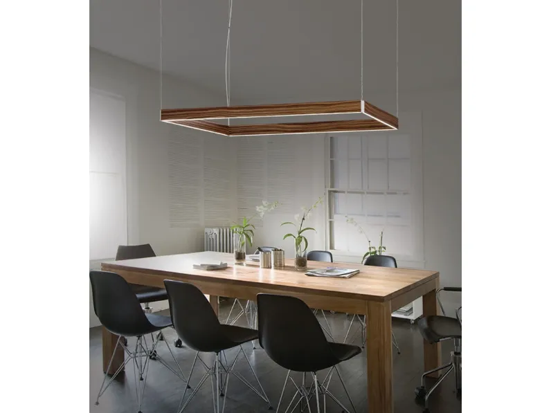 Lampada a sospensione in legno Manolo di OLE!